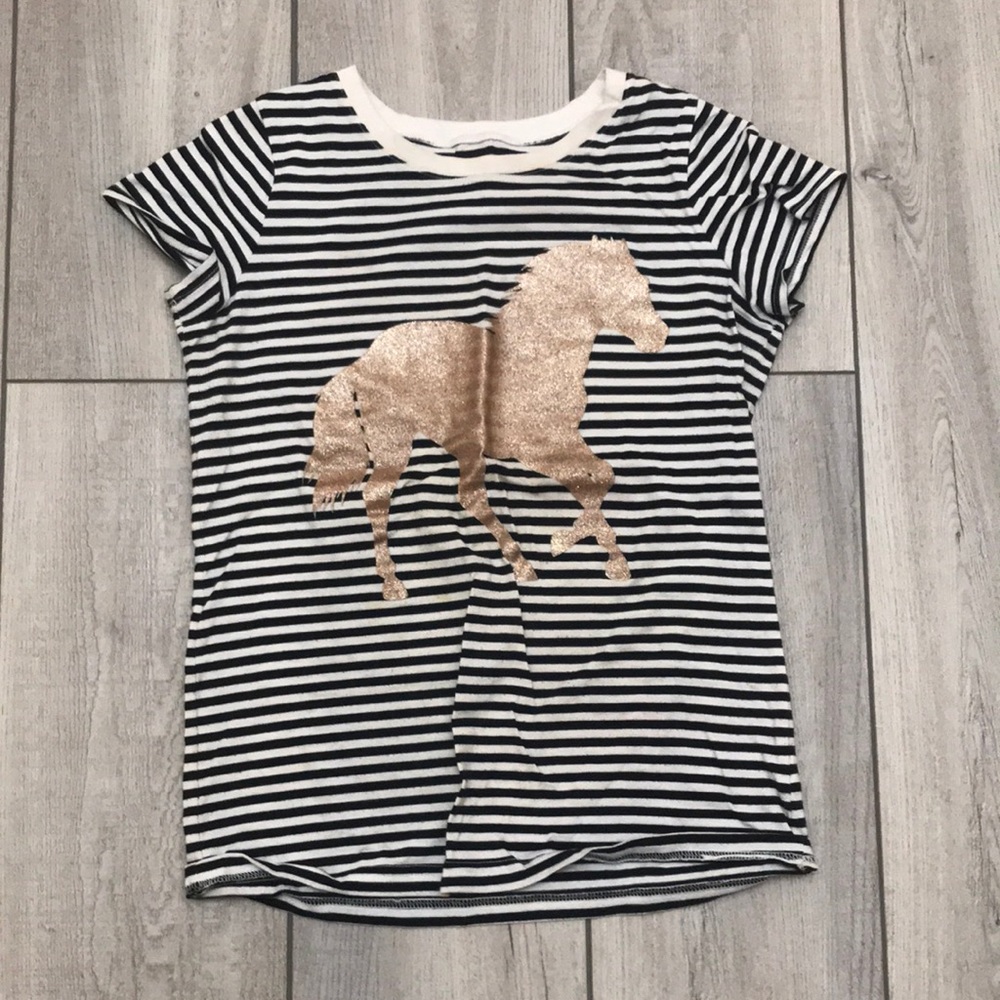 Cherokee t-shirt with gold horse